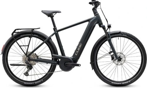 Bicicleta eléctrica Cube Nuride Hybrid Performance 720 shadowgrey´n´grey Barra alta – vista lateral | Ebike.es