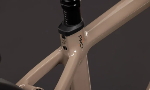 Bicicleta eléctrica Cube Nuride Hybrid Pro 800 cappuccino´n´black Barra alta – detalle 2 | Ebike.es