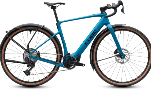 Bicicleta eléctrica Cube Nuroad Hybrid C:62 EXC 400X FE tropicalteal´n´black – vista lateral | Ebike.es