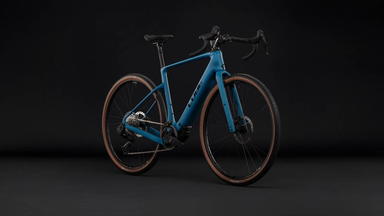 Cube Nuroad Hybrid C:62 EXC 400X tropicalteal´n´black – Bicicleta Eléctrica Gravel 2027 ebike.es Gran tienda de bicicletas eléctricas en España 2 Bicicleta eléctrica Cube Nuroad Hybrid C:62 EXC 400X tropicalteal´n´black – vista frontal | Ebike.es