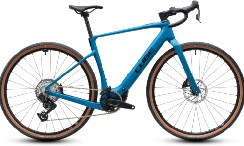Bicicleta eléctrica Cube Nuroad Hybrid C:62 EXC 400X tropicalteal´n´black – vista lateral | Ebike.es