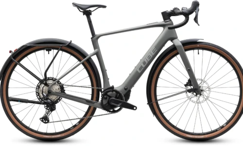 Bicicleta eléctrica Cube Nuroad Hybrid C:62 Race 400X FE oldgrey´n´grey – vista lateral | Ebike.es