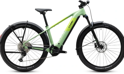 Bicicleta eléctrica Cube Reaction Hybrid ONE 720 FE cactus´n´black Barra alta – vista lateral | Ebike.es