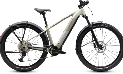Bicicleta eléctrica Cube Reaction Hybrid ONE 720 FE pearlsilver´n´chrome Barra alta – vista lateral | Ebike.es