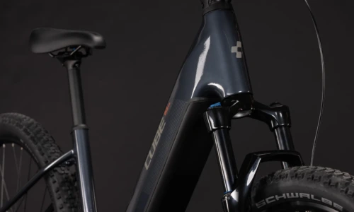 Bicicleta eléctrica Cube Reaction Hybrid ONE 720 oolonggrey´n´reflex Cuadro abierto – detalle 5 | Ebike.es