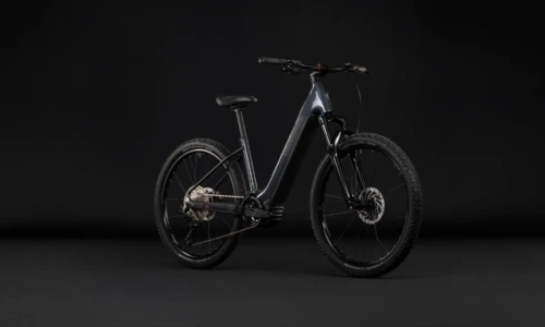 Bicicleta eléctrica Cube Reaction Hybrid ONE 720 oolonggrey´n´reflex Cuadro abierto – vista frontal | Ebike.es