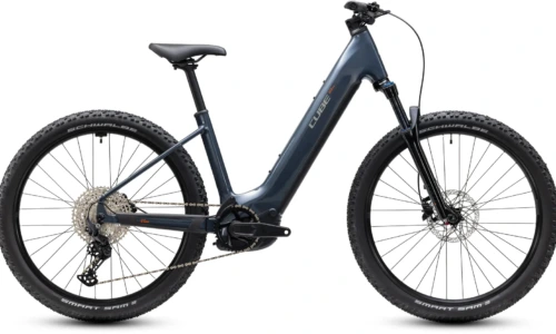 Bicicleta eléctrica Cube Reaction Hybrid ONE 720 oolonggrey´n´reflex Cuadro semiabierto – vista lateral | Ebike.es