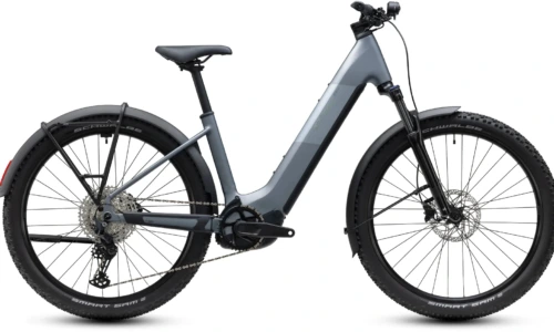 Bicicleta eléctrica Cube Reaction Hybrid Performance 720 FE ashgrey´n´prism Cuadro abierto – vista lateral | Ebike.es