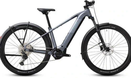 Bicicleta eléctrica Cube Reaction Hybrid Performance 720 FE ashgrey´n´prism Barra alta – vista lateral | Ebike.es
