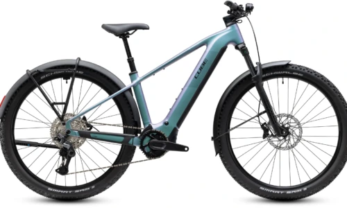 Bicicleta eléctrica Cube Reaction Hybrid Pro 800 FE polarlight´n´black Barra alta – vista lateral | Ebike.es