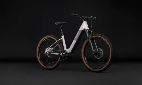 Bicicleta eléctrica Cube Reaction Hybrid Pro 800 lilacbreeze´n´prizm Cuadro abierto – vista frontal | Ebike.es