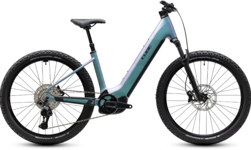 Bicicleta eléctrica Cube Reaction Hybrid Pro 800 polarlight´n´black Cuadro abierto – vista lateral | Ebike.es