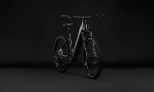 Bicicleta eléctrica Cube Reaction Hybrid Pro 800 silverdust´n´prism Cuadro abierto – vista frontal | Ebike.es
