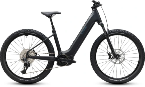 Bicicleta eléctrica Cube Reaction Hybrid Pro 800 silverdust´n´prism Cuadro abierto – vista lateral | Ebike.es