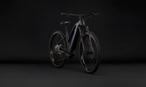 Bicicleta eléctrica Cube Reaction Hybrid Pro 800 silverdust´n´prism Cuadro semiabierto – vista frontal | Ebike.es
