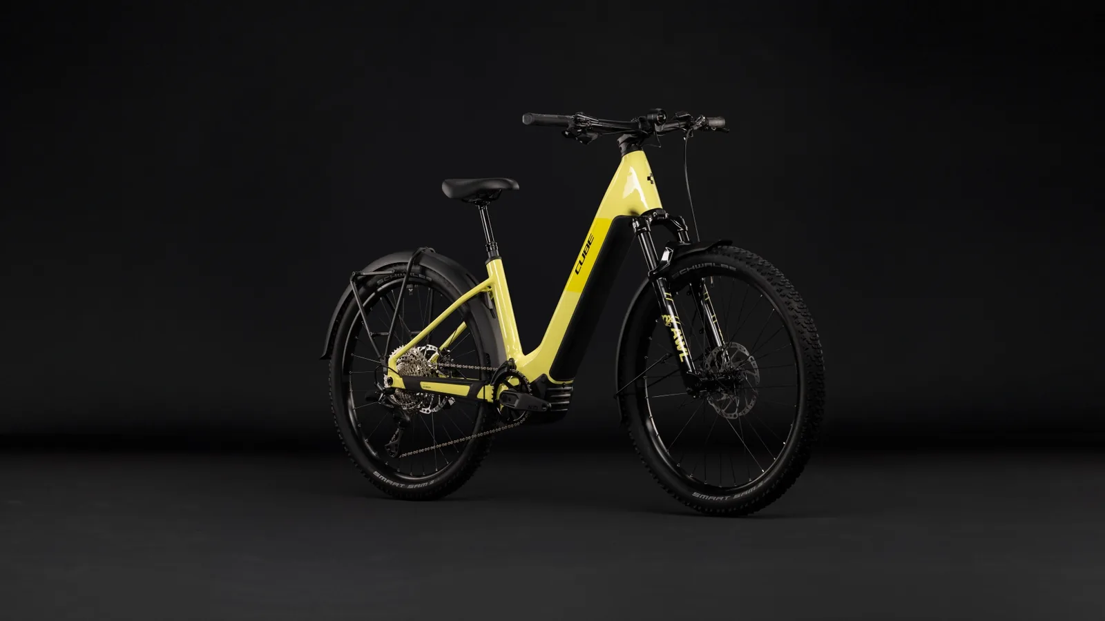 Cube Reaction Hybrid Race 800 FE bananasplit´n´black – Bicicleta Eléctrica de Montaña 2027 Cuadro abierto ebike.es Gran tienda de bicicletas eléctricas en España 2 Bicicleta eléctrica Cube Reaction Hybrid Race 800 FE bananasplit´n´black Cuadro abierto – vista frontal | Ebike.es