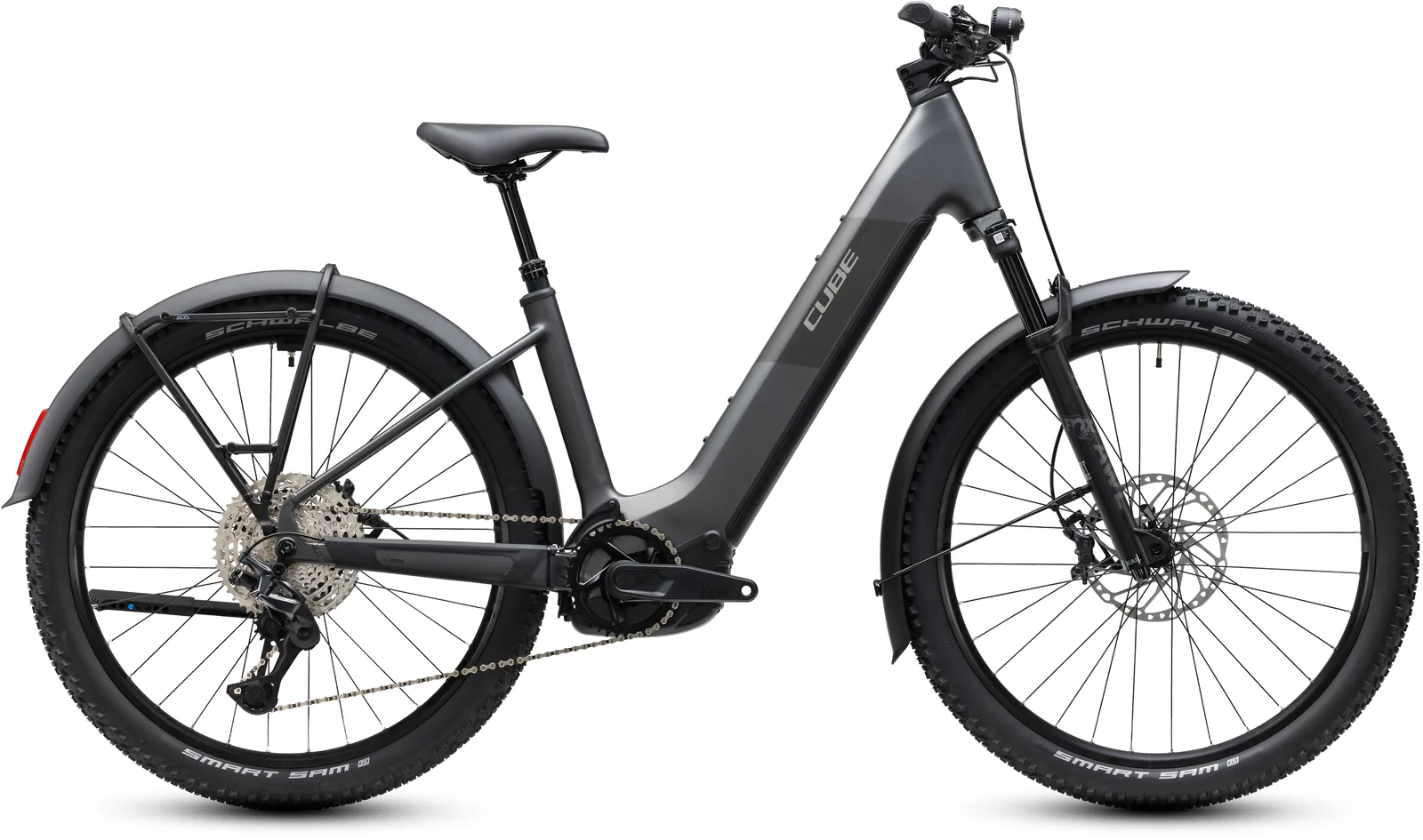 Cube Reaction Hybrid Race 800 FE slabgrey´n´chrome – Bicicleta Eléctrica de Montaña 2027 Cuadro abierto