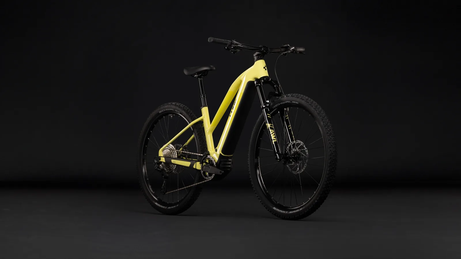 Cube Reaction Hybrid Race 800 Wh bananasplit´n´black – Bicicleta Eléctrica de Montaña 2027 Cuadro semiabierto ebike.es Gran tienda de bicicletas eléctricas en España 2 Bicicleta eléctrica Cube Reaction Hybrid Race 800 bananasplit´n´black Cuadro semiabierto – vista frontal | Ebike.es