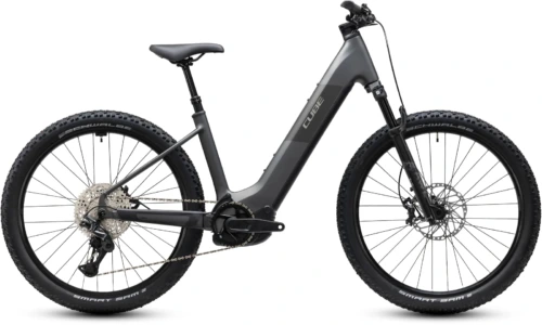 Bicicleta eléctrica Cube Reaction Hybrid Race 800 slabgrey´n´chrome Cuadro abierto – vista lateral | Ebike.es