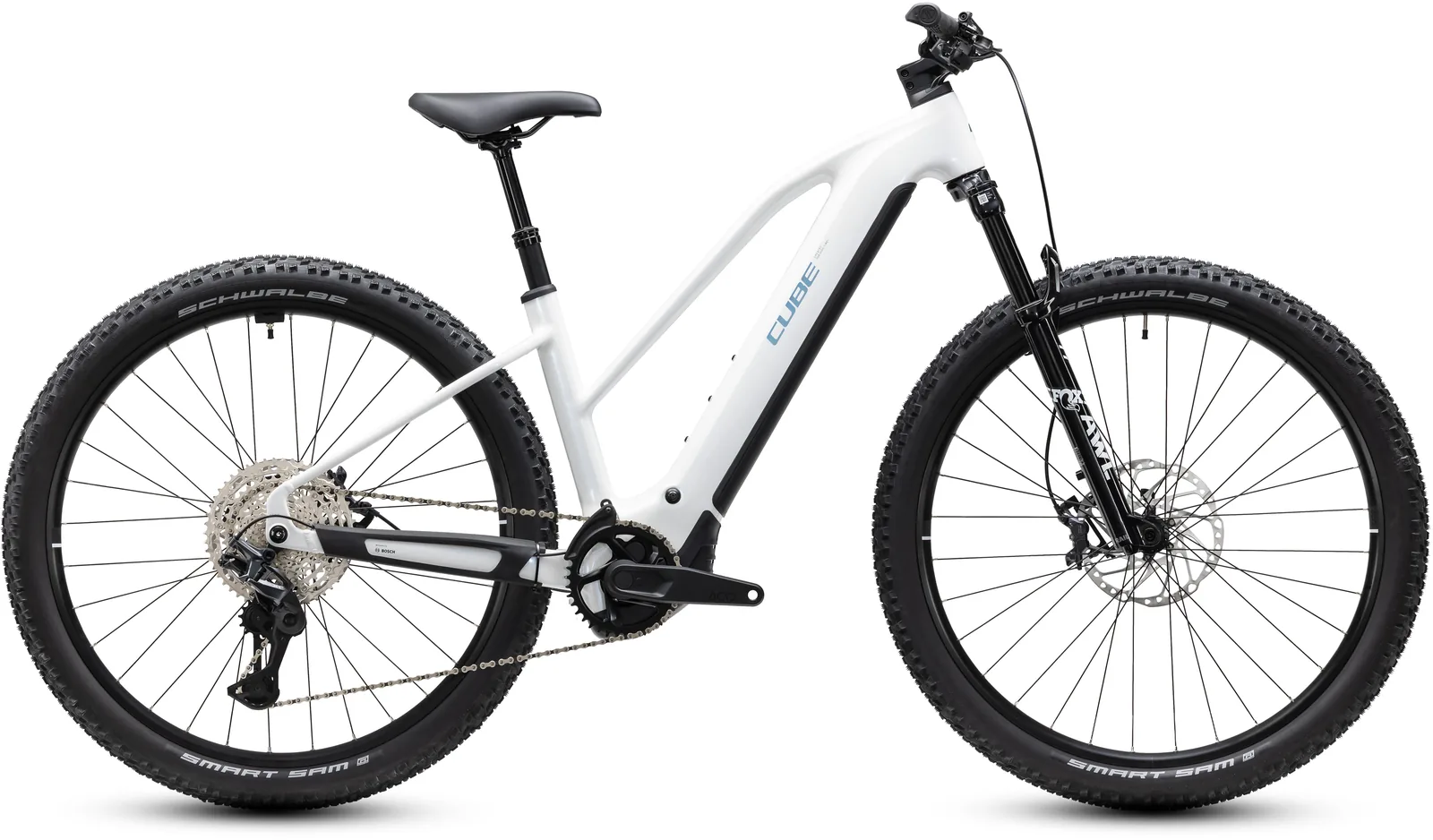 Cube Reaction Hybrid Race 800 Wh snow´n´black – Bicicleta Eléctrica de Montaña 2027 Cuadro semiabierto