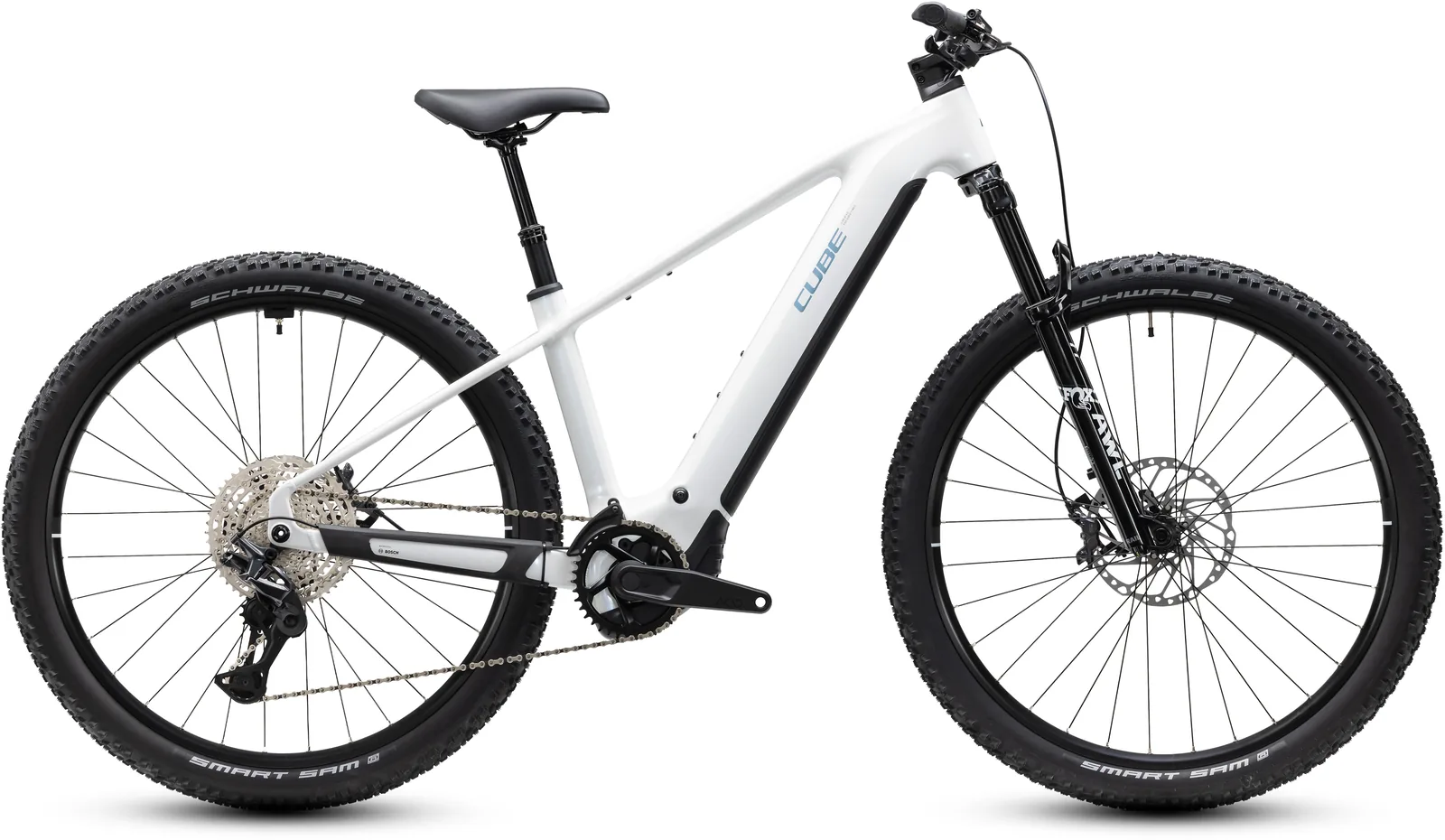 Cube Reaction Hybrid Race 800 Wh snow´n´black – Bicicleta Eléctrica de Montaña 2027 Barra alta