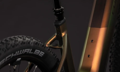 Bicicleta eléctrica Cube Reaction Hybrid SLX 800 autumn´n´black Cuadro abierto – detalle 3 | Ebike.es