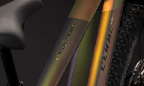 Bicicleta eléctrica Cube Reaction Hybrid SLX 800 autumn´n´black Barra alta – detalle 2 | Ebike.es