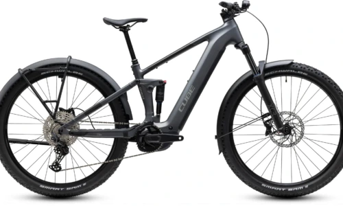 Bicicleta eléctrica Cube Stereo Hybrid ONE22 Pro 800 FE slabgrey´n´chrome – vista lateral | Ebike.es