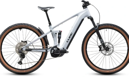 Bicicleta eléctrica Cube Stereo Hybrid ONE22 Pro 800 foggrey´n´sparklerose – vista lateral | Ebike.es