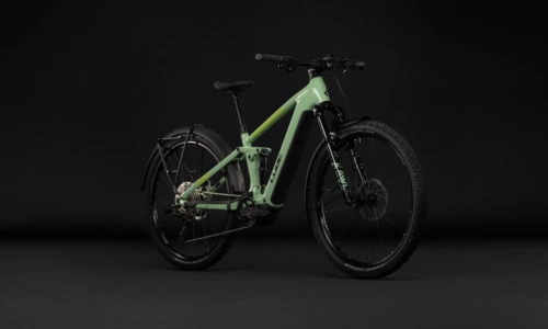 Cube Stereo Hybrid ONE22 SLX 800 FE cactus´n´black – Bicicleta Eléctrica de Montaña Doble Suspensión 2027 ebike.es Gran tienda de bicicletas eléctricas en España 11 Bicicleta eléctrica Cube Stereo Hybrid ONE22 SLX 800 FE cactus´n´black – vista frontal | Ebike.es