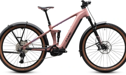 Bicicleta eléctrica Cube Stereo Hybrid ONE22 SLX 800 FE ruby´n´black – vista lateral | Ebike.es