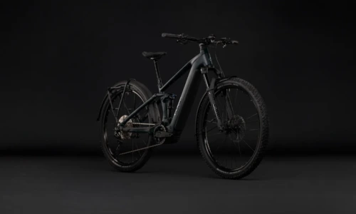 Bicicleta eléctrica Cube Stereo Hybrid ONE22 SLX 800 FE silverdust´n´chrome – vista frontal | Ebike.es