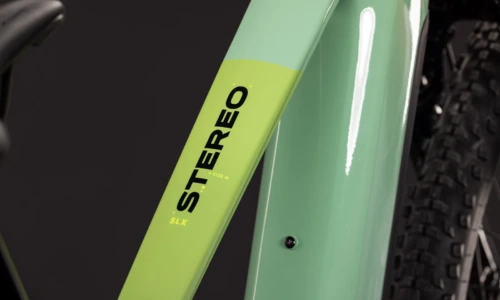 Bicicleta eléctrica Cube Stereo Hybrid ONE22 SLX 800 cactus´n´black – detalle 2 | Ebike.es