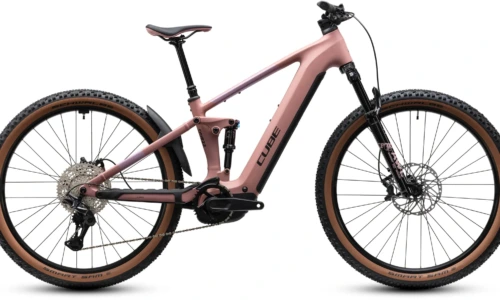 Bicicleta eléctrica Cube Stereo Hybrid ONE22 SLX 800 ruby´n´black – vista lateral | Ebike.es