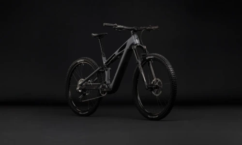 Bicicleta eléctrica Cube Stereo Hybrid ONE44 HPC EXC 800 slabgrey´n´black – vista frontal | Ebike.es