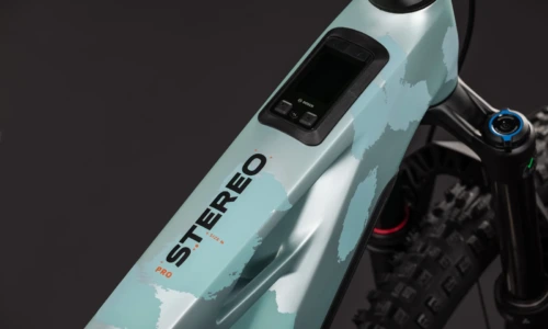 Bicicleta eléctrica Cube Stereo Hybrid ONE44 HPC Pro 800 pearlaqua´n´black – detalle 2 | Ebike.es