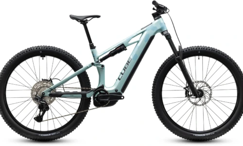 Bicicleta eléctrica Cube Stereo Hybrid ONE44 HPC Pro 800 pearlaqua´n´black – vista lateral | Ebike.es