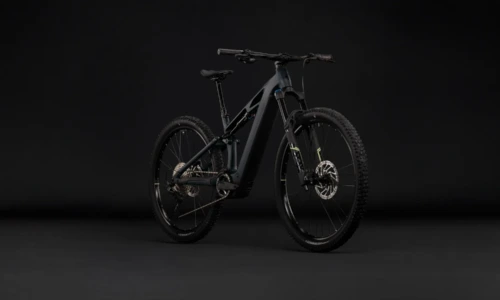 Cube Stereo Hybrid ONE44 HPC Race 800 Wh coal´n´green – Bicicleta Eléctrica de Montaña Doble Suspensión 2027 ebike.es Gran tienda de bicicletas eléctricas en España 10 Bicicleta eléctrica Cube Stereo Hybrid ONE44 HPC Race 800 coal´n´green – vista frontal | Ebike.es
