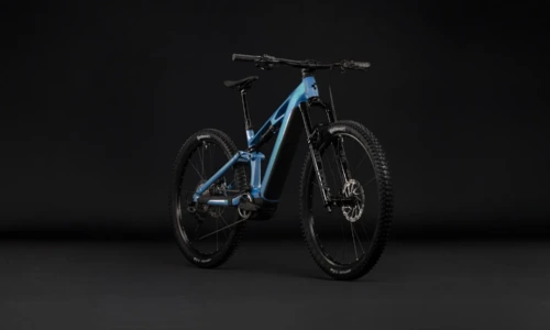 Bicicleta eléctrica Cube Stereo Hybrid ONE44 HPC SLX 800 dream´n´black – vista frontal | Ebike.es