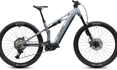 Bicicleta eléctrica Cube Stereo Hybrid ONE44 HPC SLX Evo 800 slategrey´n´prizm – vista lateral | Ebike.es