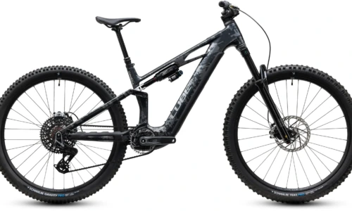 Bicicleta eléctrica Cube Stereo Hybrid ONE44 HPC Super TM 800 graphiteglitch´n´grey – vista lateral | Ebike.es