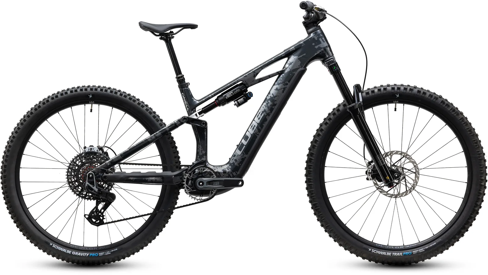 Cube Stereo Hybrid ONE44 HPC Super TM 800 Wh graphiteglitch´n´grey – Bicicleta Eléctrica de Montaña Doble Suspensión 2027 ebike.es Gran tienda de bicicletas eléctricas en España Bicicleta eléctrica Cube Stereo Hybrid ONE44 HPC Super TM 800 graphiteglitch´n´grey – vista lateral | Ebike.es