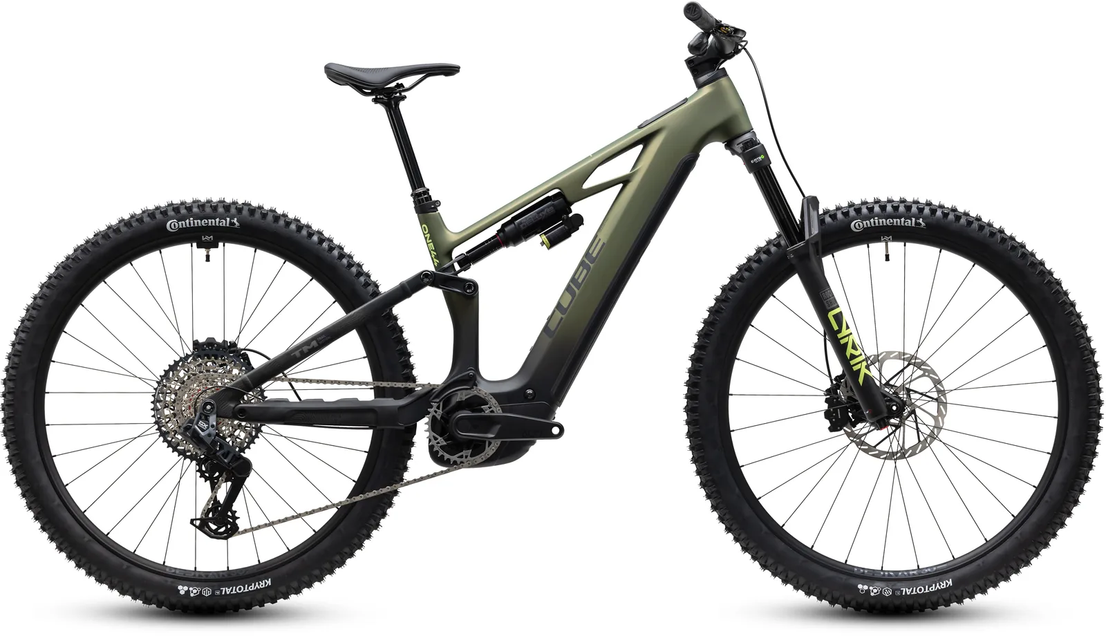 Cube Stereo Hybrid ONE44 HPC TM 800 Wh reedgreen´n´gills – Bicicleta Eléctrica de Montaña Doble Suspensión 2027 ebike.es Gran tienda de bicicletas eléctricas en España Bicicleta eléctrica Cube Stereo Hybrid ONE44 HPC TM 800 reedgreen´n´gills – vista lateral | Ebike.es