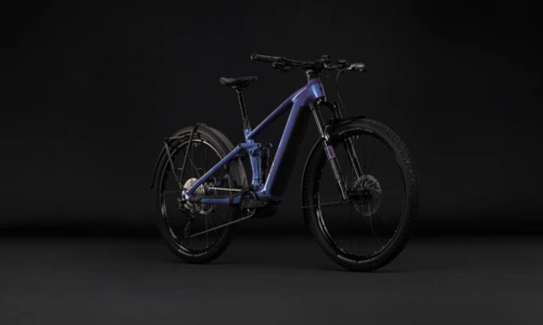 Bicicleta eléctrica Cube Stereo Hybrid ONE44 Pro 800 FE blueiris´n´purple – vista frontal | Ebike.es
