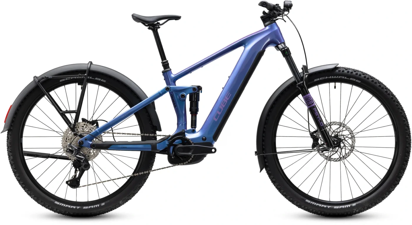 Cube Stereo Hybrid ONE44 Pro 800 FE blueiris´n´purple – Bicicleta Eléctrica de Montaña Doble Suspensión 2027