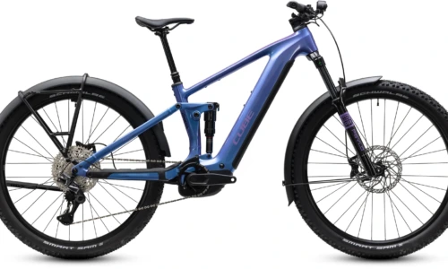 Bicicleta eléctrica Cube Stereo Hybrid ONE44 Pro 800 FE blueiris´n´purple – vista lateral | Ebike.es