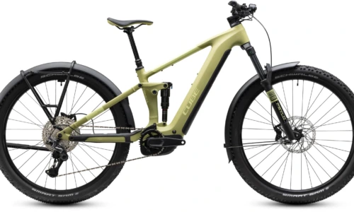 Bicicleta eléctrica Cube Stereo Hybrid ONE44 Pro 800 FE softwillow´n´green – vista lateral | Ebike.es