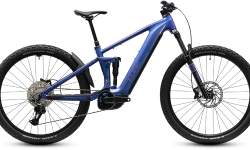 Bicicleta eléctrica Cube Stereo Hybrid ONE44 Pro 800 blueiris´n´purple – vista lateral | Ebike.es