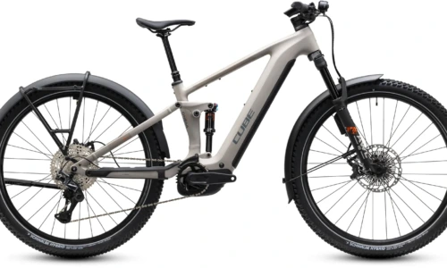 Bicicleta eléctrica Cube Stereo Hybrid ONE44 SLX 800 FE oatgrey´n´grey – vista lateral | Ebike.es