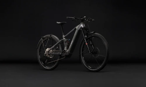 Bicicleta eléctrica Cube Stereo Hybrid ONE44 SLX 800 FE prismasilver´n´grey – vista frontal | Ebike.es